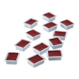 Prang Watercolor Refills - Square, pkg of 12 Red-Orange, Half Pans