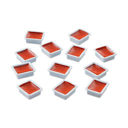 Prang Semi-Moist Watercolor Pans - Set of 12 Refill Pans, Orange, Square
