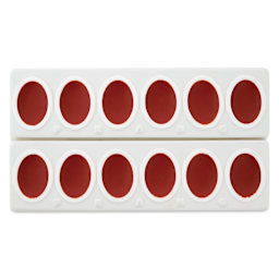 Prang Watercolor Refills arrive in two stips, ready to be separated