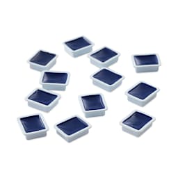 Prang Semi-Moist Watercolor Pans - Set of 12 Refill Pans, Blue, Square