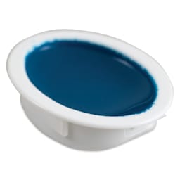Individual pan of Prang Watercolor Oval, Turquoise Blue
