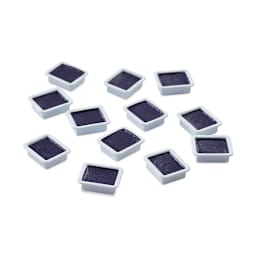 Prang Semi-Moist Watercolor Pans - Set of 12 Refill Pans, Blue-Violet, Square