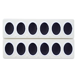 Prang Watercolor Refills arrive in two rows, ready to be separated