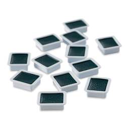 Prang Watercolor Refills - Square, pkg of 12 Blue-Green, Half Pans