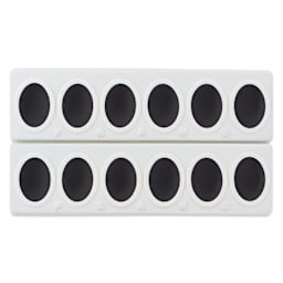 Prang Oval Watercolor Refill arrives packaged in two rows, ready to be separated