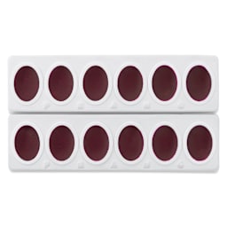 Prang Oval Watercolor Refills arrive packaged in two rows, ready to be separated.