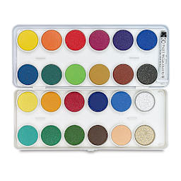 Talens Watercolor Pans - Opaque, Set of 24, Pans