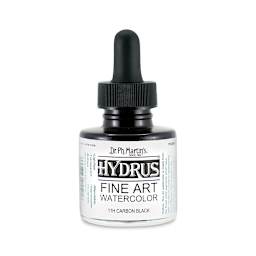 Dr. Ph. Martin's Hydrus Fine Art Liquid Watercolors - Carbon Black, 1 oz bottle