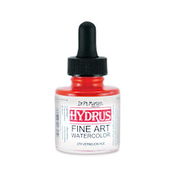 Dr. Ph. Martin's Hydrus Fine Art Liquid Watercolors - Vermilion Hue, 1 oz bottle