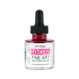 Dr. Ph. Martin's Hydrus Fine Art Liquid Watercolors -  Quinicridone Magenta, 1 oz bottle