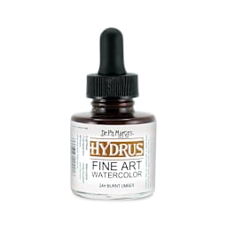 Dr. Ph. Martin's Hydrus Fine Art Liquid Watercolors - Burnt Umber, 1 oz bottle