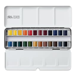Winsor & Newton Professional Watercolor - Set of 24 Complete Travel Tin, Assorted