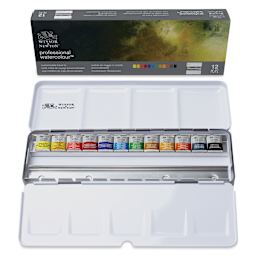 Winsor & Newton Professional Watercolor – Customizable Travel Tin, Set of 12 (Set contents)