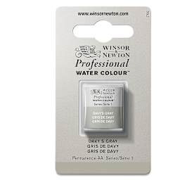 Winsor & Newton Professional Watercolor - Davy's Gray, Half Pan