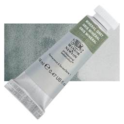 Winsor & Newton Professional Watercolor - Mineral Gray, 14 ml Tube and swatch