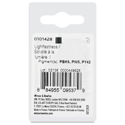 Winsor & Newton Professional Watercolor - Ostwald Gray, Half Pan back of package