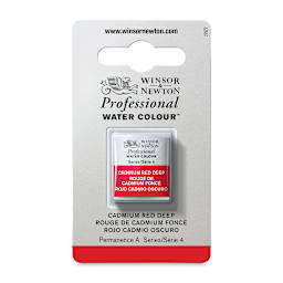 Winsor & Newton Professional Watercolor - Cadmium Red Deep, Half Pan (In packaging)