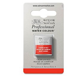 Winsor & Newton Professional Watercolor - Cadmium Red, Half Pan