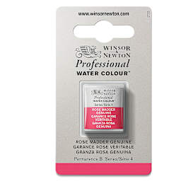 Winsor & Newton Professional Watercolor - Rose Madder Genuine, Half Pan