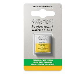 Winsor & Newton Artists' Watercolor - Cadmium-Free Yellow, Half-Pan