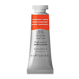 Winsor & Newton Professional Watercolor - Transparent Orange, 14 ml, Tube