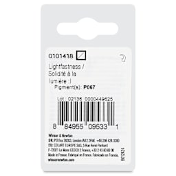 Winsor & Newton Professional Watercolor - Field's Orange, Half Pan back of package