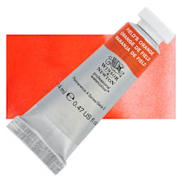 Winsor & Newton Professional Watercolor - Field's Orange, 14 ml Tube and swatch