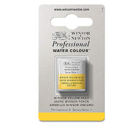 Winsor & Newton Professional Watercolor - Winsor Yellow Deep, Half Pan