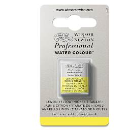 Winsor & Newton Professional Watercolor - Lemon Yellow (Nickel Titanate), Half Pan