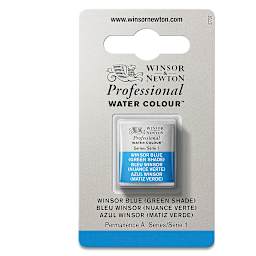Winsor & Newton Professional Watercolor - Winsor Blue (Green Shade), Half Pan