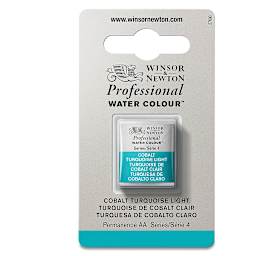 Winsor & Newton Professional Watercolor - Cobalt Turquoise Light, Half Pan