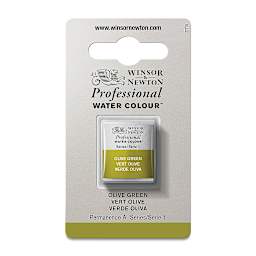 Winsor & Newton Professional Watercolor - Olive Green, Half Pan