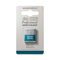 Winsor & Newton Professional Watercolor - Aqua Green, Half Pan