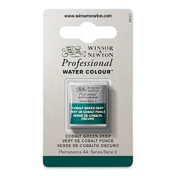 Winsor & Newton Professional Watercolor - Cobalt Green Deep, Half Pan. In package.