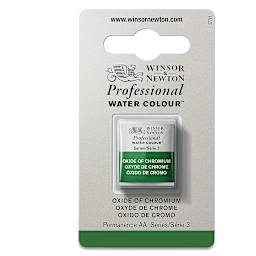 Winsor & Newton Professional Watercolor - Oxide of Chromium, Half Pan