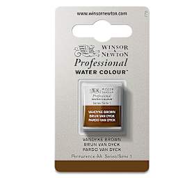Winsor & Newton Professional Watercolor - Vandyke Brown, Half Pan