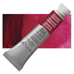 Winsor & Newton Professional Watercolor - Alizarin Crimson, 5 ml Tube and swatch