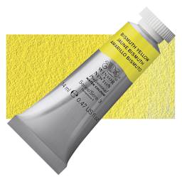 Winsor & Newton Professional Watercolor - Bismuth Yellow, 14 ml Tube and swatch