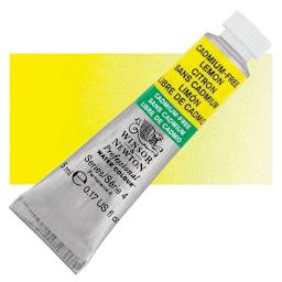 Winsor & Newton Professional Watercolor - Cadmium Free Lemon, 5 ml Tube and swatch