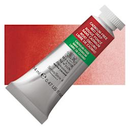 Winsor & Newton Professional Watercolor - Cadmium-Free Red Deep, 14 ml tube and swatch