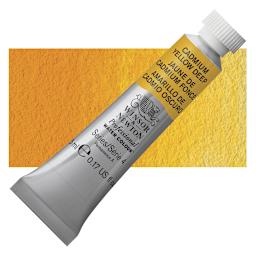 Winsor & Newton Professional Watercolor - Cadmium Yellow Deep, 5 ml Tube and swatch