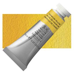 Winsor & Newton Professional Watercolor - Cadmium Yellow, 14 ml tube and swatch