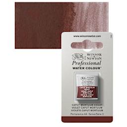 Winsor & Newton Professional Watercolor - Caput Mortum Violet, Half Pan and swatch