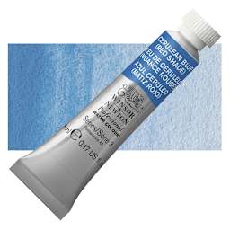 Winsor & Newton Professional Watercolor - Cerulean Blue (Red Shade), 5 ml Tube and swatch