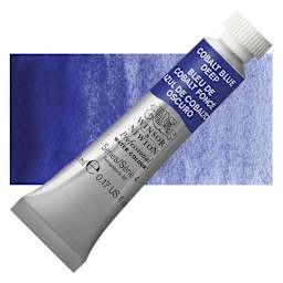 Winsor & Newton Professional Watercolor - Cobalt Blue Deep, 5 ml Tube and swatch