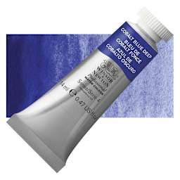 Winsor & Newton Professional Watercolor - Cobalt Blue Deep, 14 ml Tube and swatch