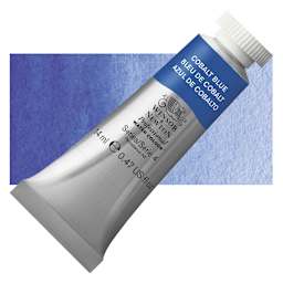 Winsor & Newton Professional Watercolor -  Cobalt Blue, 14 ml tube and swatch
