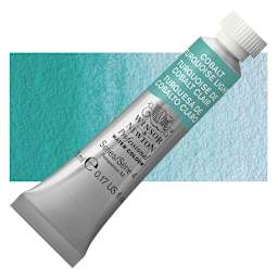 Winsor & Newton Professional Watercolor - Cobalt Turquoise Light, 5 ml tube and swatch