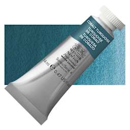 Winsor & Newton Professional Watercolor - Cobalt Turquoise, 14 ml tube and swatch