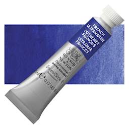 Winsor & Newton Professional Watercolor - French Ultramarine, 5 ml Tube and swatch